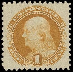 US Stamps Values Scott Cat. #133: 1880 1c Pictorial Re-issue Franklin. H.R. Harmer, Oct 2014, Sale 3006, Lot 1195
