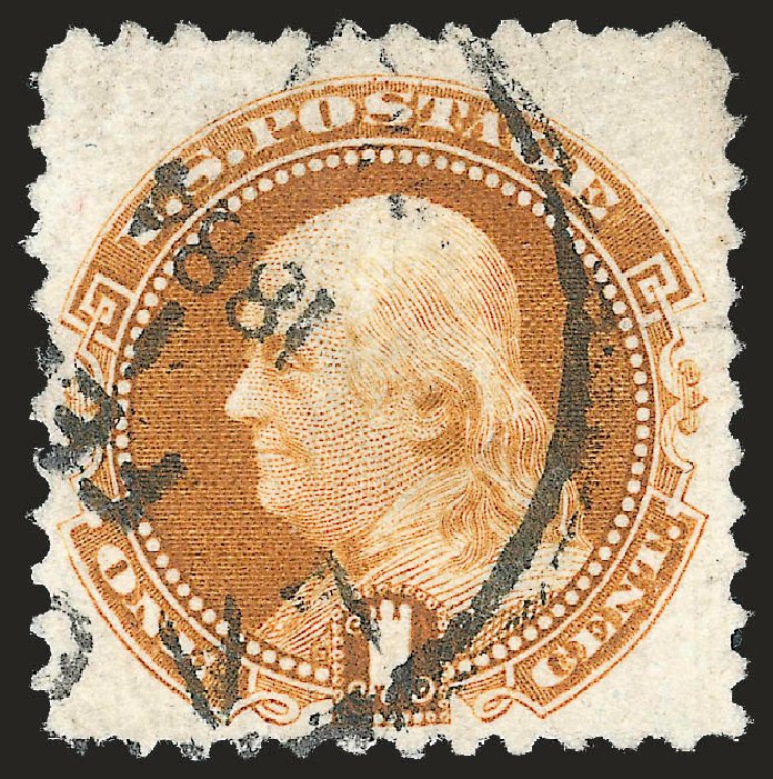 Value of US Stamp Scott Cat. 133 - 1880 1c Pictorial Re-issue Franklin. Robert Siegel Auction Galleries, Apr 2010, Sale 984, Lot 455