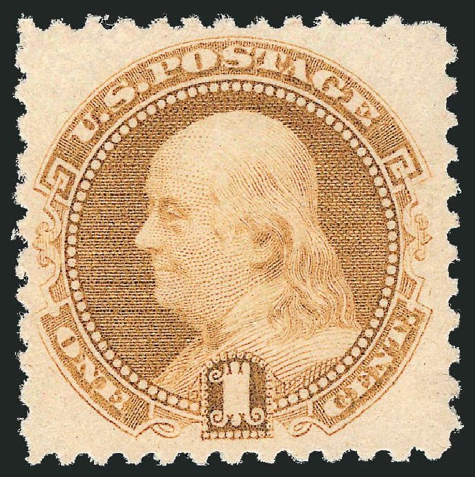US Stamp Prices Scott Cat. #133: 1c 1880 Pictorial Re-issue Franklin. Robert Siegel Auction Galleries, Mar 2013, Sale 1040, Lot 1393