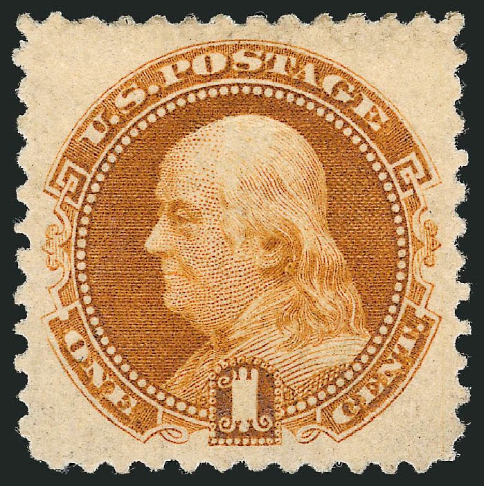 US Stamps Values Scott # 133 - 1c 1880 Pictorial Re-issue Franklin. Robert Siegel Auction Galleries, Sep 2008, Sale 962, Lot 2423