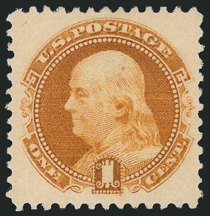 US Stamp Values Scott Catalog # 133: 1c 1880 Pictorial Re-issue Franklin. Robert Siegel Auction Galleries, Oct 2010, Sale 997, Lot 5536