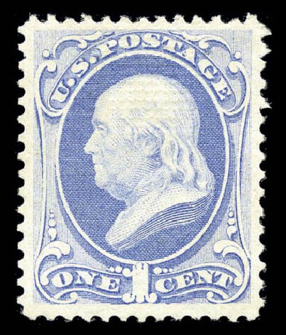 Price of US Stamps Scott Catalog # 134 - 1870 1c Franklin National Grill. Matthew Bennett International, Sep 2010, Sale 331, Lot 497