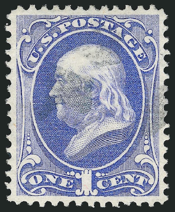 Costs of US Stamp Scott Cat. 134: 1c 1870 Franklin National Grill. Robert Siegel Auction Galleries, Mar 2012, Sale 1019, Lot 497