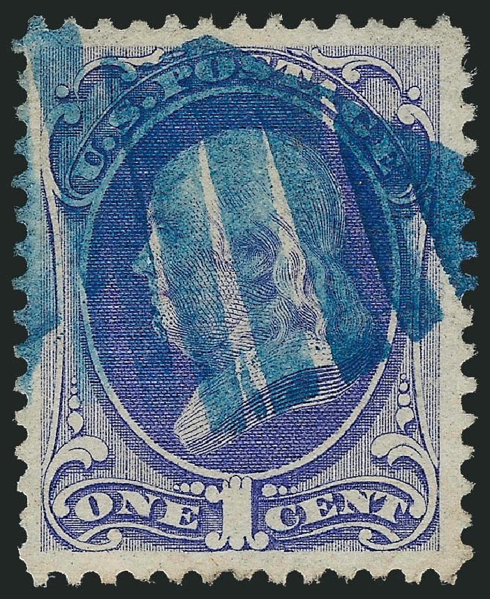 US Stamp Price Scott Catalog # 134: 1870 1c Franklin National Grill. Robert Siegel Auction Galleries, Dec 2012, Sale 1037, Lot 1707