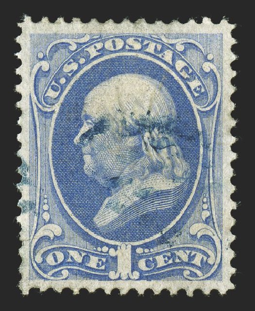 US Stamps Prices Scott Cat. # 134: 1870 1c Franklin National Grill. Spink Shreves Galleries, Nov 2012, Sale 141, Lot 77