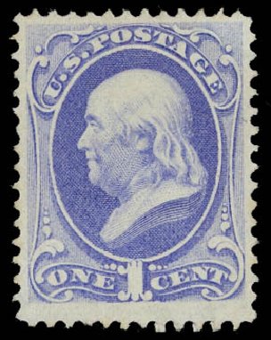 US Stamp Price Scott Catalogue #134: 1c 1870 Franklin National Grill. Daniel Kelleher Auctions, Jul 2011, Sale 625, Lot 768