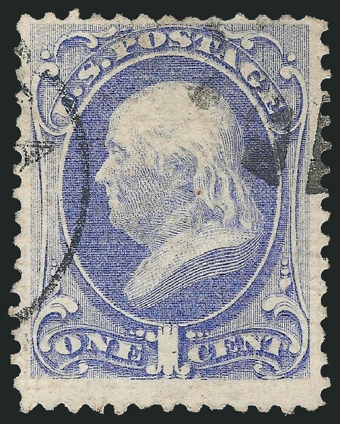 Price of US Stamp Scott Cat. # 134: 1870 1c Franklin National Grill. Robert Siegel Auction Galleries, Dec 2012, Sale 1037, Lot 1708