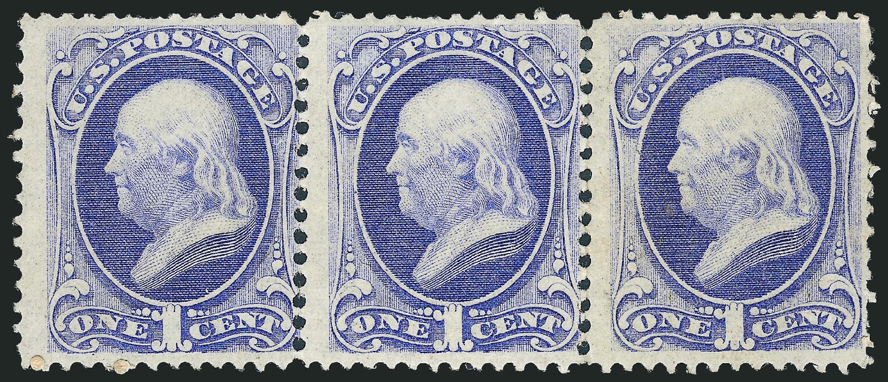 Prices of US Stamps Scott Catalog #134 - 1c 1870 Franklin National Grill. Robert Siegel Auction Galleries, Oct 2011, Sale 1014, Lot 1360