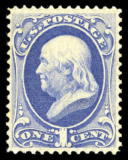 US Stamp Price Scott Catalogue # 134: 1c 1870 Franklin National Grill. Matthew Bennett International, Sep 2012, Sale 345, Lot 174