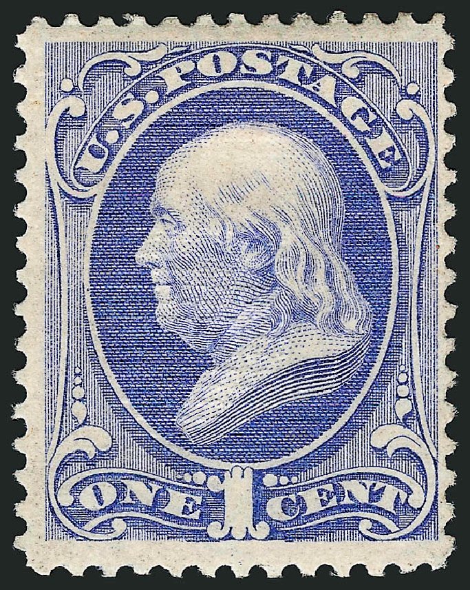 Prices of US Stamps Scott Cat. 134 - 1c 1870 Franklin National Grill. Robert Siegel Auction Galleries, Oct 2008, Sale 963, Lot 725