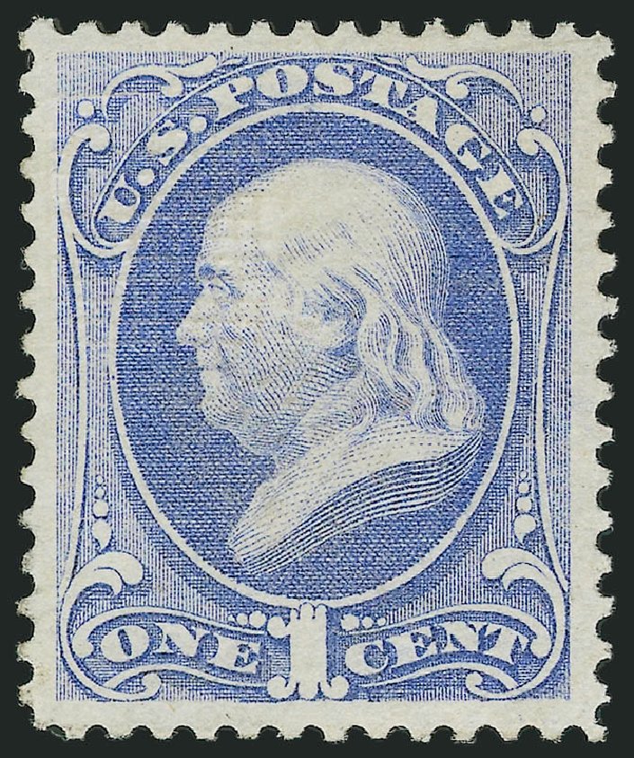 US Stamps Price Scott Catalogue #134: 1870 1c Franklin National Grill. Robert Siegel Auction Galleries, Mar 2011, Sale 1007, Lot 2322