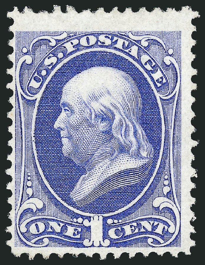 Cost of US Stamps Scott # 134 - 1870 1c Franklin National Grill. Robert Siegel Auction Galleries, Sep 2009, Sale 976, Lot 1522