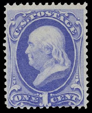Price of US Stamp Scott Cat. # 134: 1870 1c Franklin National Grill. Daniel Kelleher Auctions, Jun 2012, Sale 630, Lot 1363