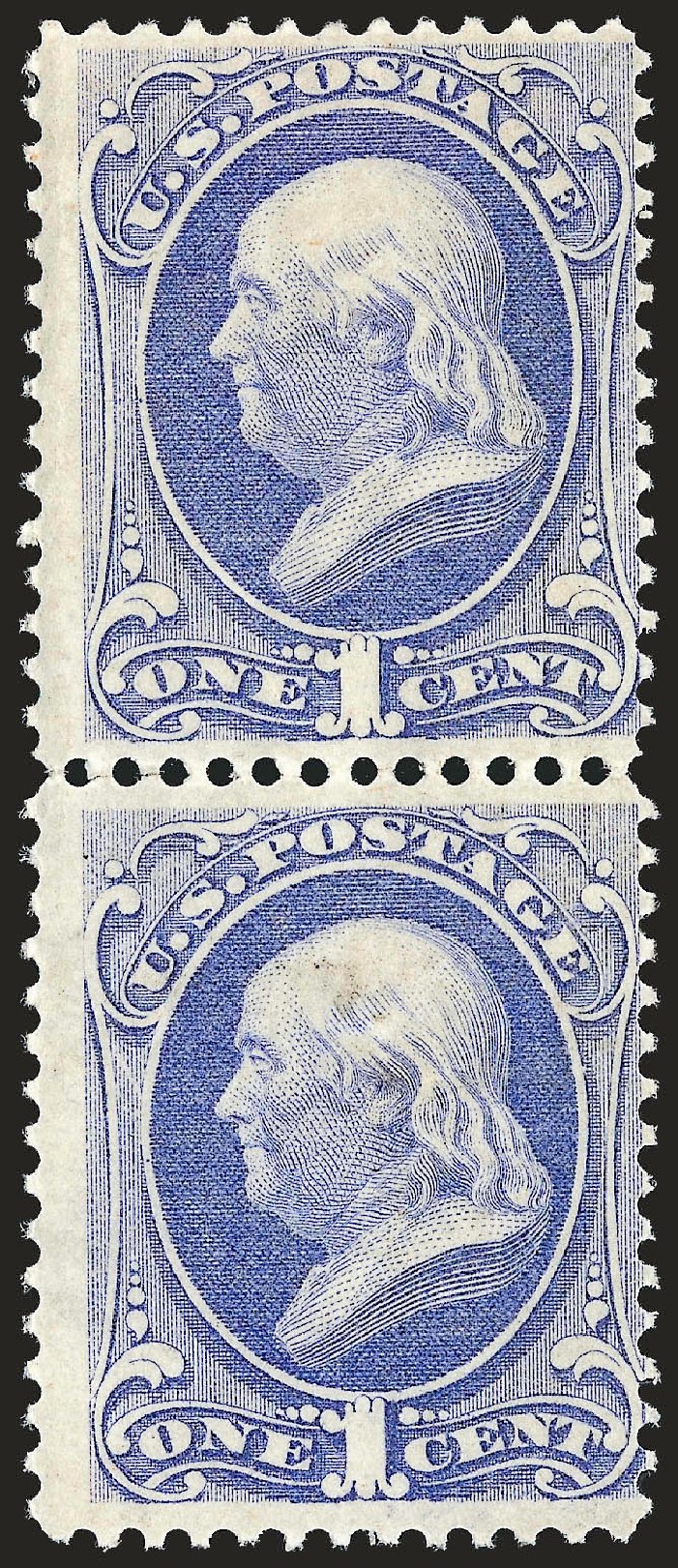 Value of US Stamp Scott #134 - 1c 1870 Franklin National Grill. Robert Siegel Auction Galleries, Dec 2009, Sale 982, Lot 5403