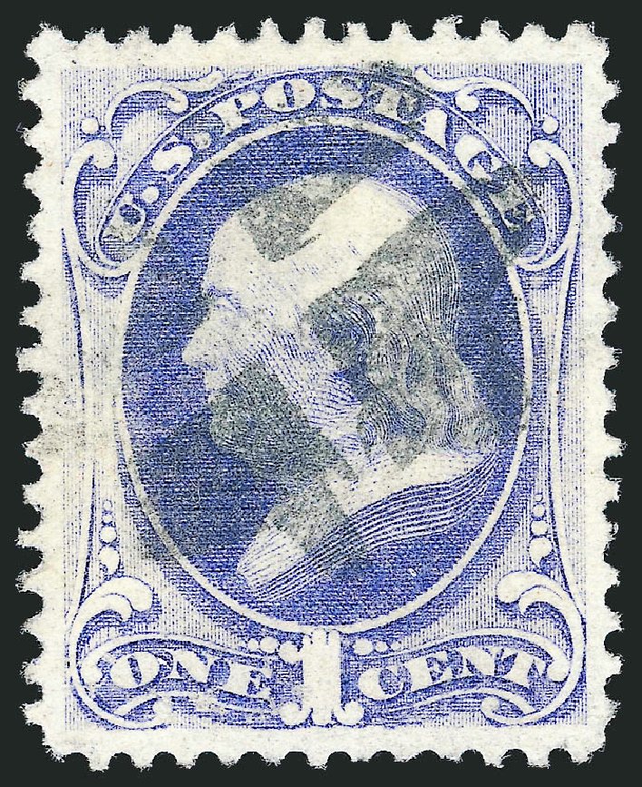 Cost of US Stamp Scott Catalogue 134: 1c 1870 Franklin National Grill. Robert Siegel Auction Galleries, Jun 2012, Sale 1026, Lot 1286
