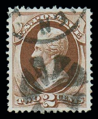 Price of US Stamp Scott Cat. 135 - 2c 1870 Jackson Grill. Matthew Bennett International, Dec 2007, Sale 323, Lot 318