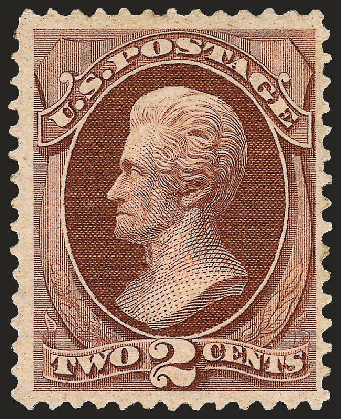 Value of US Stamp Scott Cat. # 135 - 2c 1870 Jackson Grill. Robert Siegel Auction Galleries, Oct 2008, Sale 963, Lot 728