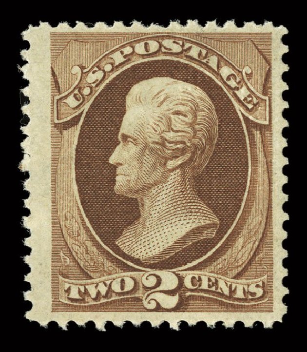 US Stamps Prices Scott Catalog #135 - 1870 2c Jackson Grill. Spink Shreves Galleries, Aug 2013, Sale 144, Lot 169