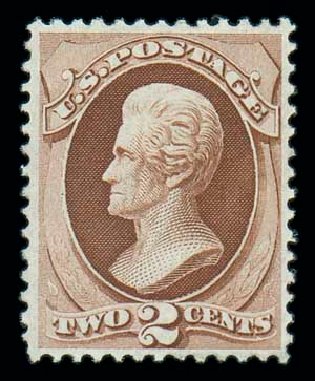 US Stamps Values Scott Catalog 135 - 2c 1870 Jackson Grill. Matthew Bennett International, Dec 2007, Sale 325, Lot 1630