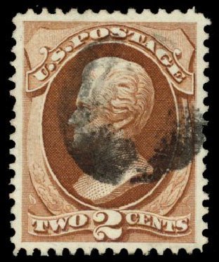 Price of US Stamps Scott Catalogue 135: 1870 2c Jackson Grill. Daniel Kelleher Auctions, Dec 2013, Sale 640, Lot 150