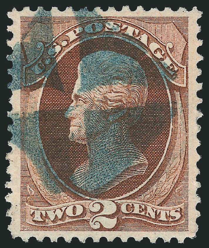 US Stamp Value Scott Catalog 135: 2c 1870 Jackson Grill. Robert Siegel Auction Galleries, Jun 2011, Sale 1011, Lot 530
