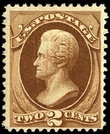 Costs of US Stamp Scott Cat. 135: 1870 2c Jackson Grill. Matthew Bennett International, May 2008, Sale 327, Lot 135
