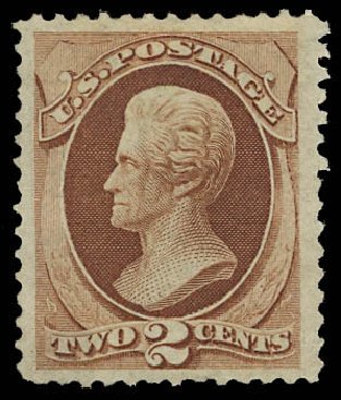 Value of US Stamp Scott 135: 1870 2c Jackson Grill. Daniel Kelleher Auctions, Aug 2012, Sale 631, Lot 832