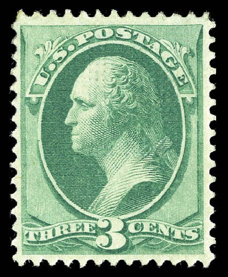 Values of US Stamps Scott Catalogue # 136: 3c 1870 Washington Grill. Matthew Bennett International, Sep 2012, Sale 345, Lot 177