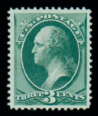 US Stamp Value Scott Catalogue #136: 1870 3c Washington Grill. Matthew Bennett International, Dec 2007, Sale 324, Lot 1109
