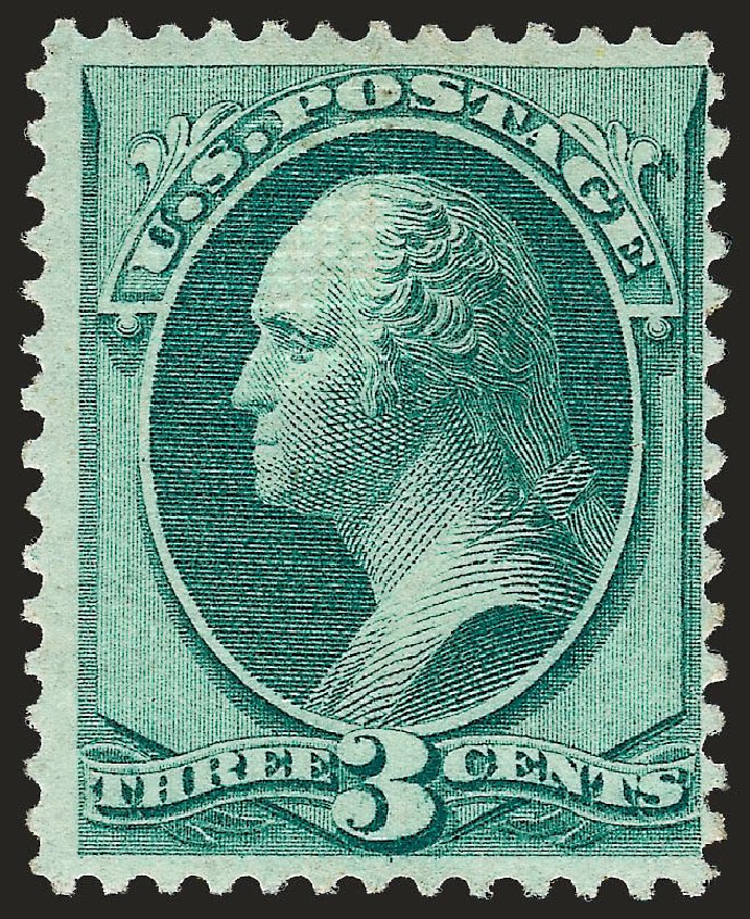 US Stamp Prices Scott Cat. 136 - 3c 1870 Washington Grill. Robert Siegel Auction Galleries, Oct 2008, Sale 963, Lot 730