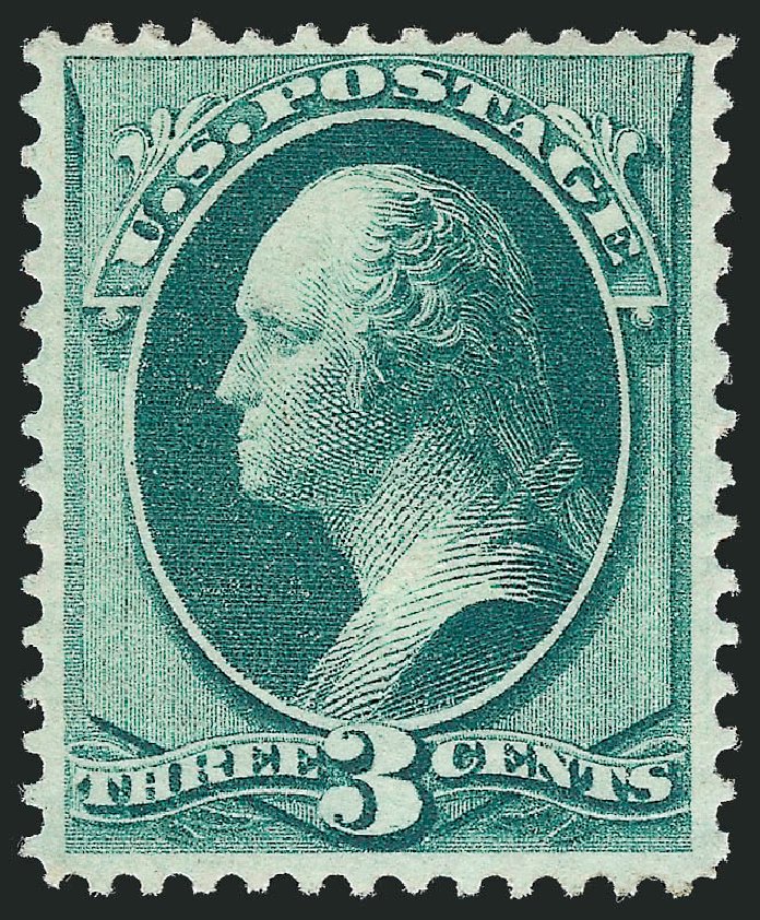 Value of US Stamps Scott #136: 1870 3c Washington Grill. Robert Siegel Auction Galleries, Feb 2010, Sale 983, Lot 94