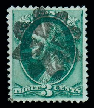 Cost of US Stamp Scott Catalog 136 - 3c 1870 Washington Grill. Matthew Bennett International, Dec 2007, Sale 323, Lot 322