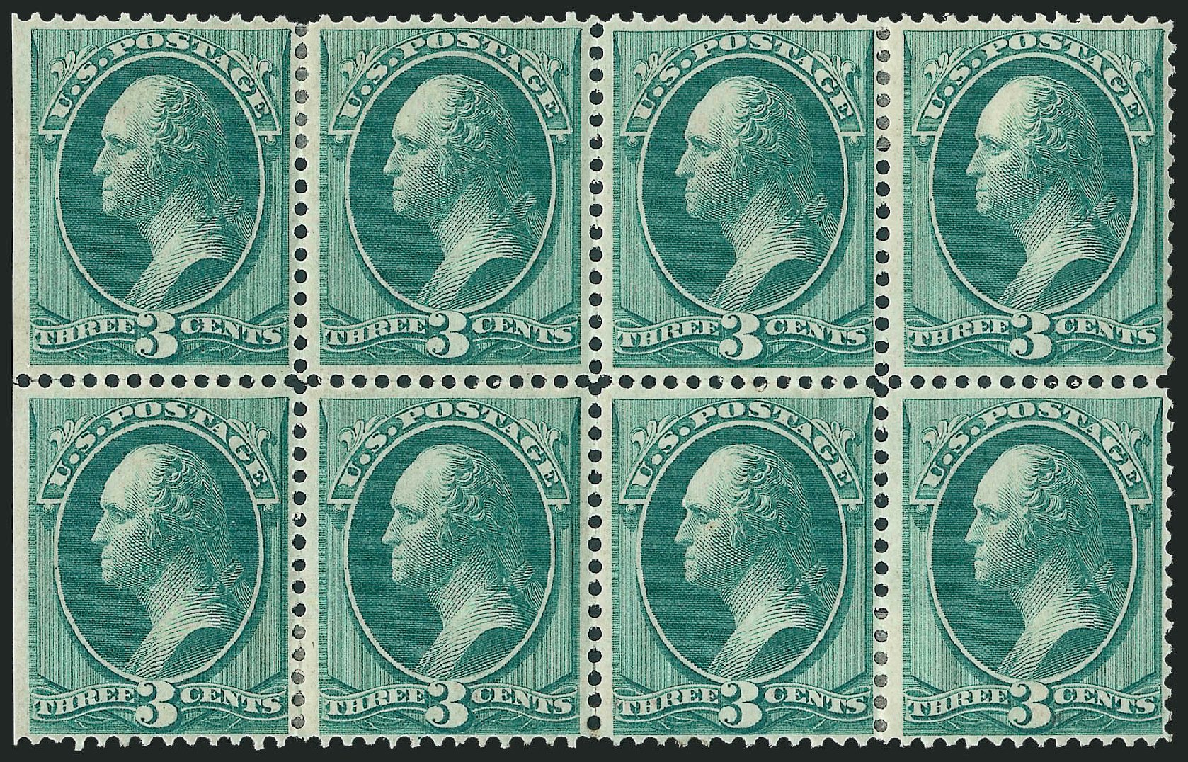 Cost of US Stamps Scott Cat. #136 - 1870 3c Washington Grill. Robert Siegel Auction Galleries, Mar 2012, Sale 1021, Lot 342