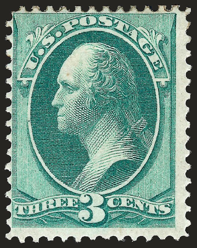 US Stamp Values Scott Catalogue #136 - 1870 3c Washington Grill. Robert Siegel Auction Galleries, Sep 2008, Sale 962, Lot 2426