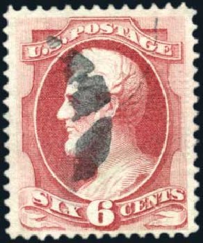 US Stamps Values Scott Catalogue # 137: 1870 6c Lincoln Grill. Harmer-Schau Auction Galleries, Mar 2011, Sale 89, Lot 177