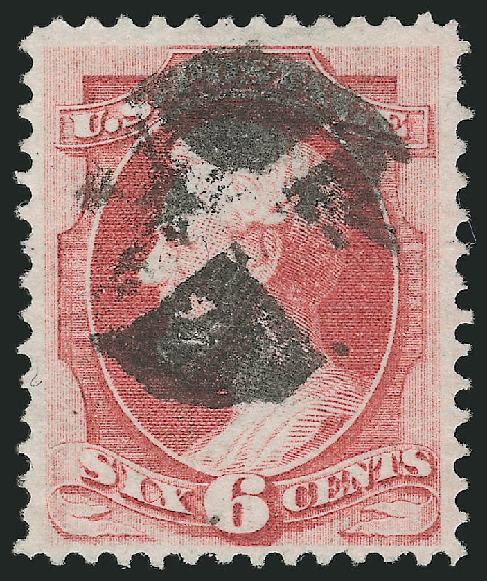 Costs of US Stamp Scott Catalog 137: 1870 6c Lincoln Grill. Robert Siegel Auction Galleries, Jun 2010, Sale 992, Lot 2217