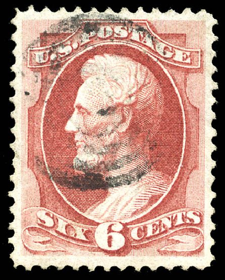 US Stamps Price Scott Catalog #137 - 6c 1870 Lincoln Grill. Matthew Bennett International, Feb 2015, Sale 351, Lot 108