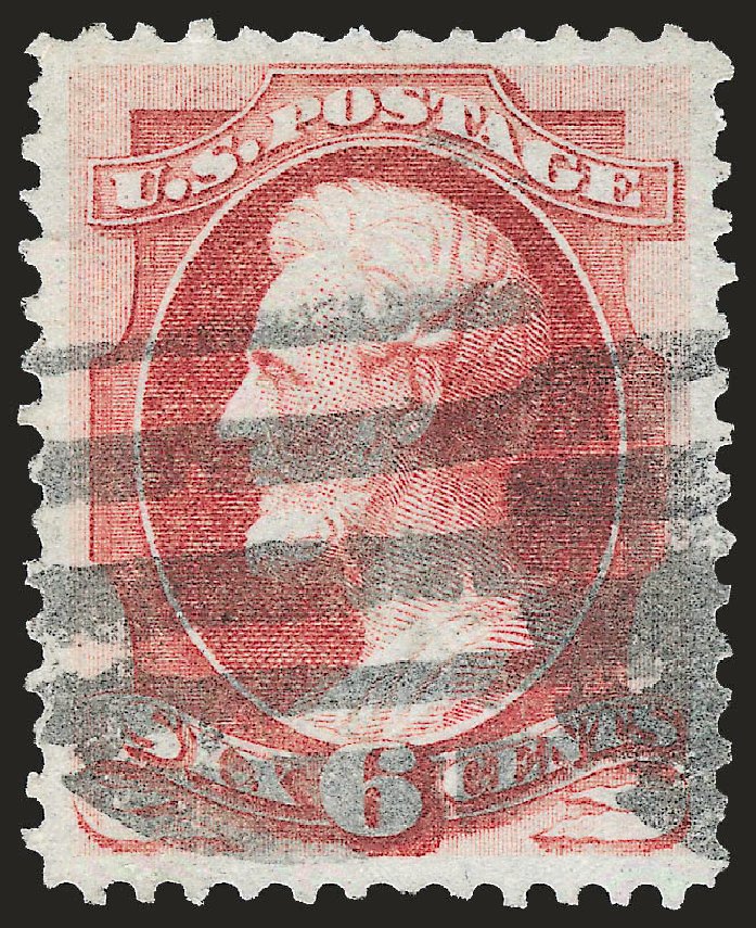 US Stamp Value Scott Catalogue # 137: 1870 6c Lincoln Grill. Robert Siegel Auction Galleries, Dec 2008, Sale 967, Lot 4268