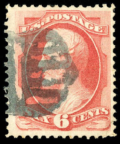 US Stamps Prices Scott Cat. # 137: 1870 6c Lincoln Grill. Matthew Bennett International, Dec 2008, Sale 330, Lot 1609