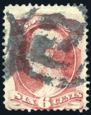 Cost of US Stamp Scott Cat. 137: 1870 6c Lincoln Grill. Harmer-Schau Auction Galleries, Feb 2010, Sale 84, Lot 1399