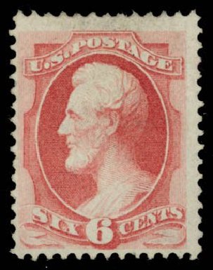 Price of US Stamps Scott Cat. 137 - 1870 6c Lincoln Grill. Daniel Kelleher Auctions, Mar 2014, Sale 650, Lot 2569