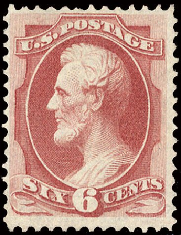 Cost of US Stamp Scott Cat. 137 - 6c 1870 Lincoln Grill. Cherrystone Auctions, Nov 2010, Sale 201011, Lot 110