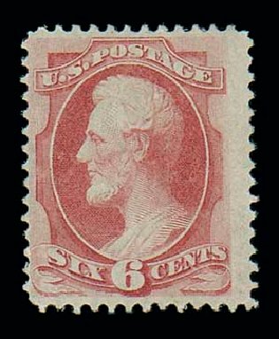 Value of US Stamp Scott Catalogue # 137 - 1870 6c Lincoln Grill. Matthew Bennett International, Dec 2007, Sale 325, Lot 1631