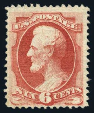 Costs of US Stamp Scott Cat. # 137 - 1870 6c Lincoln Grill. Harmer-Schau Auction Galleries, Aug 2014, Sale 102, Lot 1781