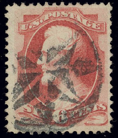 US Stamp Values Scott Catalog 137 - 6c 1870 Lincoln Grill. Daniel Kelleher Auctions, Feb 2013, Sale 634, Lot 111