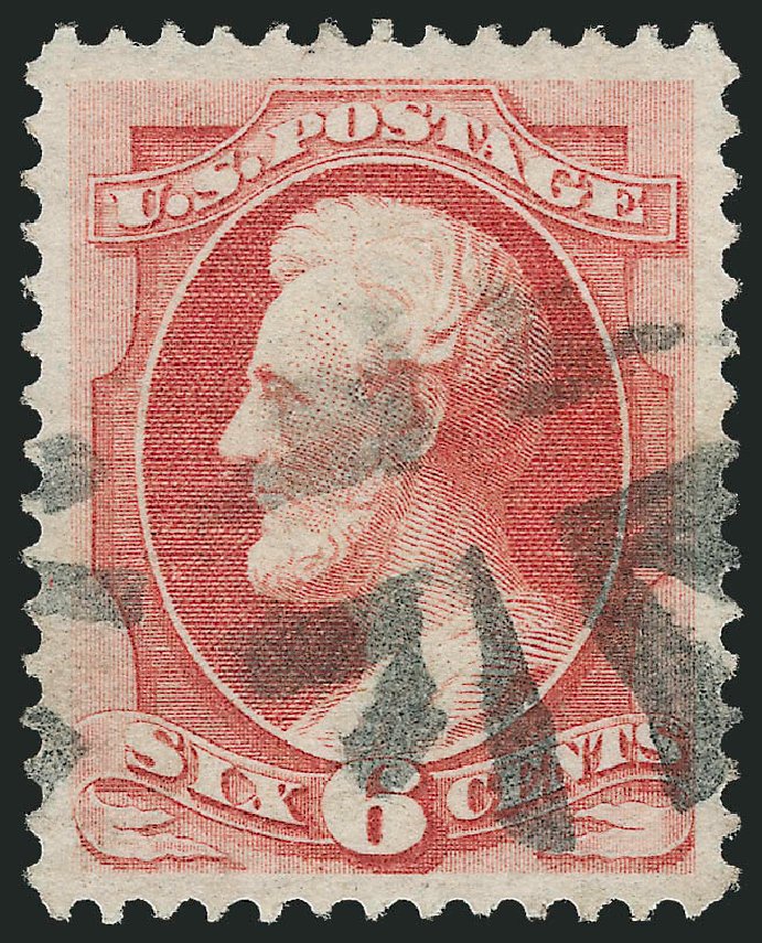 Values of US Stamps Scott Cat. # 137 - 6c 1870 Lincoln Grill. Robert Siegel Auction Galleries, Nov 2012, Sale 1034, Lot 141