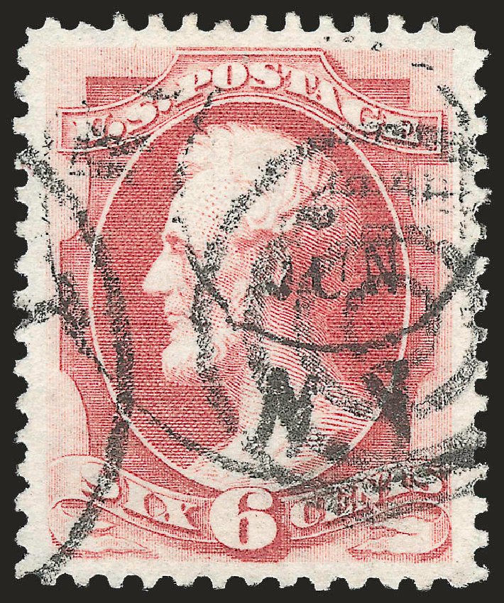 Cost of US Stamps Scott Cat. #137 - 1870 6c Lincoln Grill. Robert Siegel Auction Galleries, Jun 2009, Sale 975, Lot 1391
