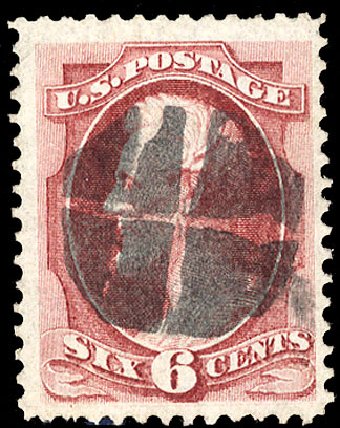 US Stamps Prices Scott Cat. 137 - 6c 1870 Lincoln Grill. Cherrystone Auctions, Nov 2009, Sale 200911, Lot 3064