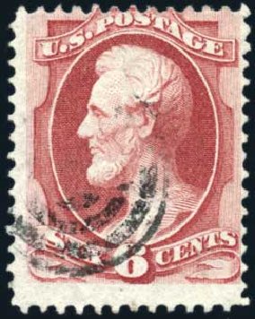US Stamp Price Scott Catalog # 137: 1870 6c Lincoln Grill. Harmer-Schau Auction Galleries, Apr 2010, Sale 85, Lot 264