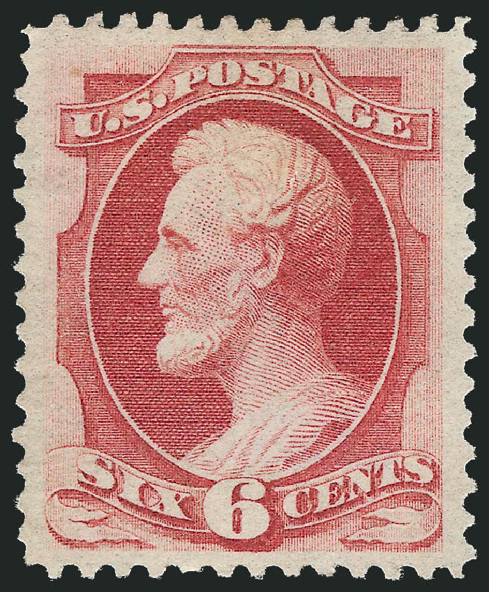 Price of US Stamps Scott Catalogue 137 - 1870 6c Lincoln Grill. Robert Siegel Auction Galleries, Mar 2011, Sale 1007, Lot 2324